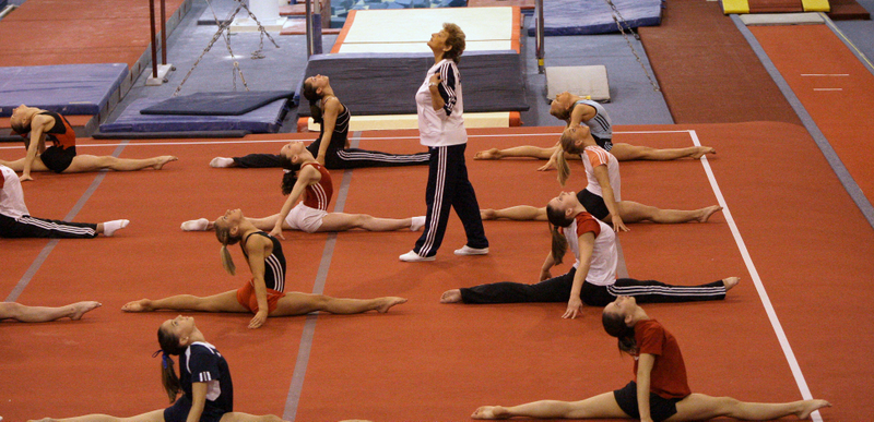 Gymnasts train at the Karolyi ranch, 2008. Photo credit: David J. Phillip/AP